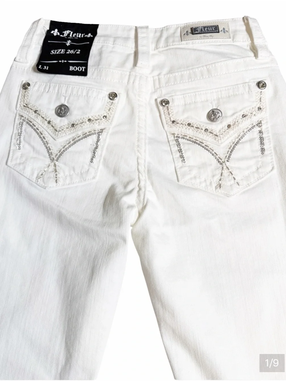 Miss Me White Embellished Boot Cut Jeans